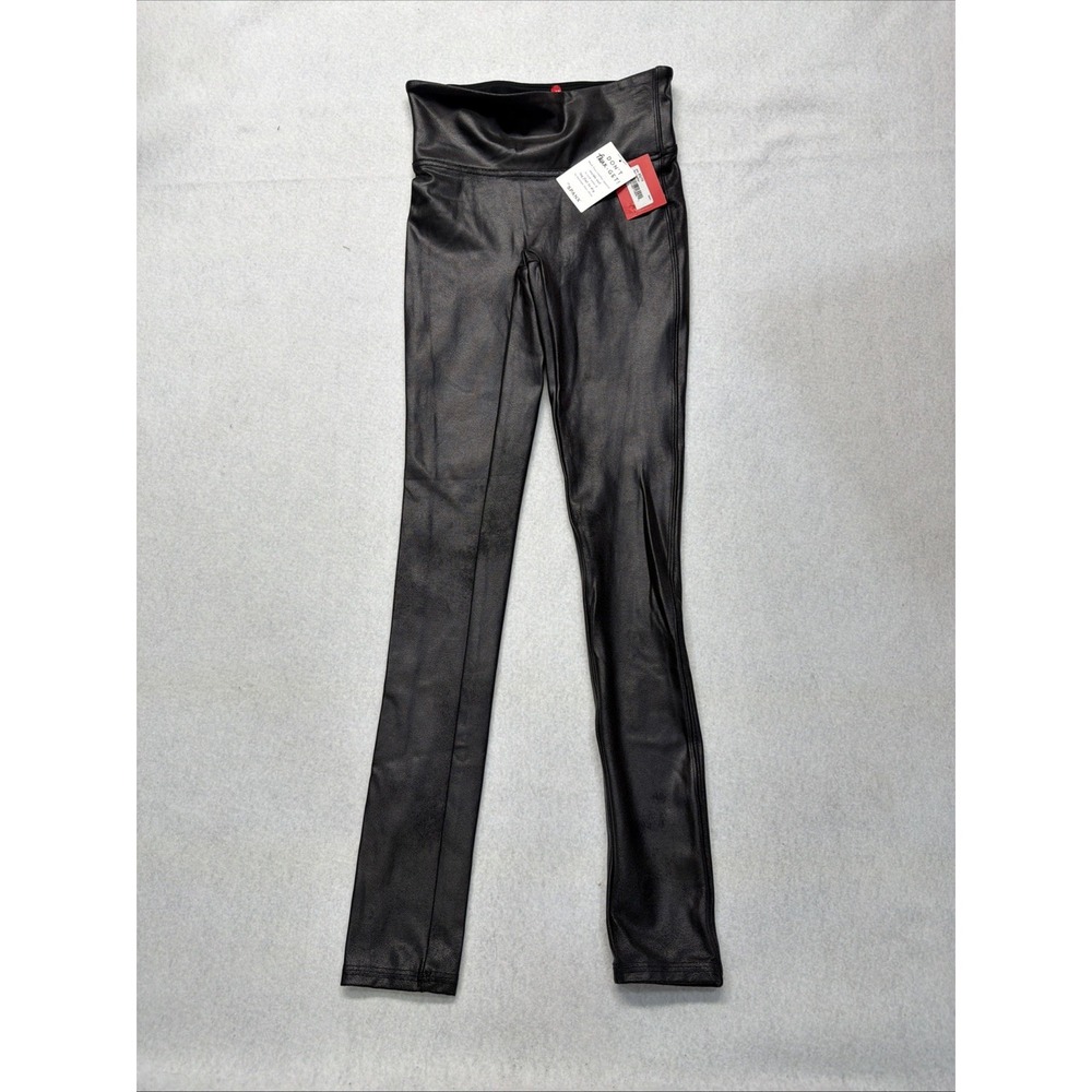 Spanx Pants Womens XS Faux‎ Leather Leggings Skinny Ankle Stretch Mid Rise NWT